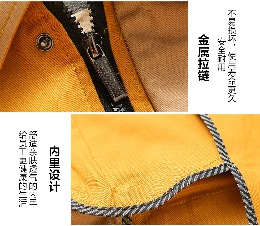 冬季工作服口袋拉鏈細節(jié)展示